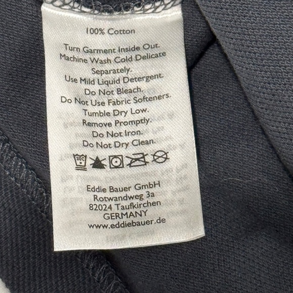 midnight navy eddie bauer men shirt size large collar and buttons short - Picture 4 of 7